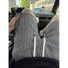 Pantalones deportivos casuales de corte recto, finos, holgados, de longitud hasta la rodilla, con bloques de color blanco y negro de verano, con estampado de diamantes, para hombre
