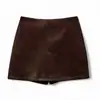 Nuevos Pantalones Falda de Ante de Cintura Baja para Mujer Verano 2026, Color de Moda, Adelgazantes y Rejuvenecedores, Estilo Ins de Línea A, Pantalones Falda Cortos