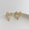 Pendientes de Perla Asimétricos con Forma de Corazón con Diseño de Nicho Estilo Coreano Es77 Plata de Ley 925 en Toda la Superficie Pendientes Simples Estilo Ins Inspirados en Chanel
