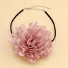Colar fresco e doce colar de flores decorativas de veludo coreano rosa colar Taobao colar popular criativo