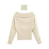 Fabricante de ropa para mujer transfronterizo al por mayor 2026 Moda europea y americana casual ajuste ceñido de un solo hombro cuello acanalado sin cuello top de punto