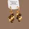 Nuevos Pendientes de Uva Maillard con Perlas 2025 Pendientes de Diseño de Nicho para Mujer Pendientes Retro de Lujo Ligero de Gama Alta