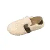 Zapatos peludos para mujer, ropa de exterior, lana de cordero, nuevo estilo de invierno, cálidos, de suela suave, forrados de felpa, sin cordones, zapatos posparto, 2026