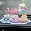 Adorno para Coche Dibujos Animados Cabeza Sacudidora Animal Lindo Adorno para Coche Decoración de Escritorio Figura de Resina Creativo