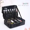 [Outlet de Fábrica] Bolsa de Maquiagem de Couro PU Grande Capacidade Bolsa Portátil para Armazenamento de Cosméticos Kit de Ferramentas de Bordado