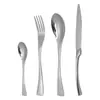 Juego de 4 piezas de Acero Inoxidable para Kaya: Cuchillo, Tenedor y Cuchara, Cuchillo para Bistec Occidental, Tenedor y Cuchara, Tenedor para Ensalada, Cucharilla de Té, Copa de Vino para el Hogar