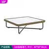 Mesa de Centro de Sofá de Pizarra para Exteriores Nórdico Mesa Auxiliar Redonda Ocio al Aire Libre Casa de Huéspedes Mimbre Balcón Sala de Modelos Silla de Mimbre