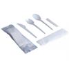 Cuchillo, Tenedor y Cuchara Desechables 100% Biodegradables de Material Nativo, Juego de Vajilla Desechable de Ácido Poliláctico CPLA