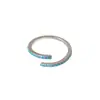 Moda Nicho Diseño Simple Anillo Abierto Geométrico Azul Personalidad Lujo Ligero Versátil Diseño Único Anillo Dedo Índice