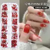 Mini taladro para uñas de 12 rejillas, color con forma de cristal de champán, cristal, destello, fondo plano, taladro, accesorios para uñas, venta al por mayor