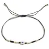 AliExpress nuevo simple retro esmalte de color flor pequeña colorida cuentas de arroz tejidas con cuentas pulsera ajustable hecha a mano