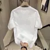 Camiseta de Algodón Puro Pesado Estilo Americano Moderno 'Chico Malo' con Estampado de Tiburón para Hombre, Camiseta de Verano Holgada de Manga Corta con Cuello Redondo
