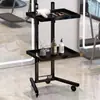Mostrador de Herramientas para Barbería, Gabinete de Acero Inoxidable de Doble Cara para Salón de Peluquería, Almacenamiento con Cajones y Estante para Secadoras