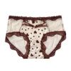 Ropa Interior de Encaje Sexy Pure Lust para Mujer Retro Love Estampado Satén Calzones Cubre Cadera Transpirables de Cintura Media Nuevo