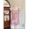 Princesa Sirena DeslumbranteEstampado retro francés adelgazante sin espalda que realza la figura traje de baño deportivo de una pieza estilo resort para mujer en verano