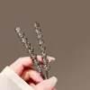 Exquisita Horquilla Coreana para Mujer, Pasador de Cristal con Acabado de Alta Gama, Pinza Lateral de Pedrería, Elegante Accesorio para el Cabello, Pinza para Flequillo, Par de Pinzas