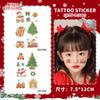 Adesivos Infantis de Natal Adesivos para Rosto Fantasia Maquiagem Criativa Adesivos de Tatuagem Árvore de Natal Boneco de Gengibre Atmosfera Sensação de Feriado