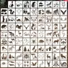 Amazon Transfronterizo Molde de Madera Pintura Reutilizable Animal de Granja Molde de Plástico Manualidad DIY Pintura