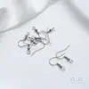 Accesorios de gancho para la oreja de acero de titanio que no se decoloran acero inoxidable simple clásico gancho para la oreja hecho a mano aretes DIY material para aretes de mano