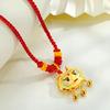 Colgante de candado de seguridad Xiaoqinglong estilo idéntico a Zhou Jia año del dragón Colgante para bolsa de candado año animal año del dragón collar de cuerda roja venta al por mayor
