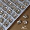 Champagne Maillard pila de cristal Joyería para uñas con acabado de diamante Celebridad de internet súper brillante marrón claro corazón de melocotón torcido Broca para uñas