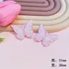 Nuevos Accesorios Acrílicos de Color Transparente Mariposa DIY Funda para Teléfono Celular Agujero Zapatos Hebilla de Zapato Parche para Pasador Material