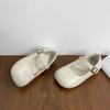 Zapatos Planos de Piel Poco Profundos Tricolor para Bebé Niña, Primavera 2025, Zapatos de Rendimiento Estilo Británico con Velcro