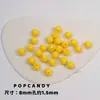 Colección de Cuentas Redondas Acrílicas de Color Sólido Pulsera Collar Cadena para Teléfono Móvil Cuentas Agujero Recto Básico Joyería Colorida Cuentas Sueltas