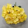 Flores artificiales nuevas: Hortensia de 5 cabezas para decoración de bodas, base de techo y adorno de pasillo. Flores artificiales falsas: Hortensia de 5 cabezas