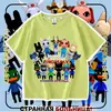 Nueva camiseta de manga corta para niños del juego de Roblox Animal Hospital, top moderno