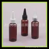 Botella color té con tapón de punta de 50 ml Botella con tapón de punta para esencia Botella de pigmento Botella de esencia con boca de punta Botella para cebo de pesca Botella de medicina