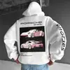 Sudadera con Capucha para Hombre Estampado de Coche Popular Transfronterizo Primavera 2025 Patrón de Latido del Corazón Sudadera con Capucha Venta Caliente