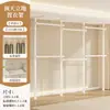 Arara de Roupas de Chão ao Teto de Primeira Linha Quarto Closet Walk-in Suporte de Chão Armário de Armazenamento Telescópico Entrada Haste Simples para Pendurar Roupas Cobertura contra Poeira