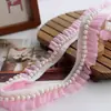 Renda com Lantejoulas Plissada de Chiffon Multicor Estilo Chanel com 2,5cm de Largura Roupas Lolita Roupas de Boneca Materiais de Decoração DIY