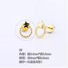 Pendientes de acero titanio 316L con micro circonio chapado en oro y cobre para oreja, superficie lisa, sin circonitas, joyería antiperforación