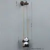 Colgante de Panda Mecedor para Coche, Lindo y Relajante Colgante para Espejo Retrovisor, Decoración Creativa de Moda para el Interior del Coche