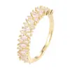Anillo de Hielo de Azúcar Rombo Geométrico Estilo Coreano Transfronterizo, Anillo de Moda de Lujo Ligero Nicho de Gama Alta de Cobre Puro, Venta Directa del Fabricante