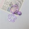 Llavero acrílico colorido con forma de estrella de cinco puntas, estuche para auriculares, bolso, colgante, tarjeta de pintura, timbre, llavero decorativo