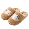 Lindas Pantuflas de Algodón de Peluche de Gato KT para Mujer 2026 Nuevas de Invierno para Interiores del Hogar Cálidas con Felpa Adicional Antideslizantes de Dibujos Animados de Algodón
