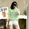 Camiseta de Manga Corta para Mujer Transfronteriza, Nuevo Estilo Casual Simple de Verano, Top Versátil Estampado Estilo Coreano, Sudadera para Mujer