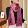 Bufanda con Protección Solar de Doble Pliegue para Mujer Verano Nueva Moda Versátil Delgada Chal para Aire Acondicionado Otoño e Invierno Doble Uso