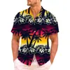 Camisa hawaiana transfronteriza Impresión 3D Casual Versátil Manga corta De moda Marca Venta caliente transfronteriza