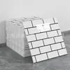 Papel Tapiz de Cuadrícula Transfronterizo Autoadhesivo Impermeable y a Prueba de Humedad Panel Autoadhesivo de Imitación Aluminio-Plástico Papel Tapiz Autoadhesivo Renovación de Baño Decoración de Pared de Fondo