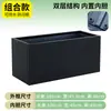 Macetero de acero inoxidable para exteriores para calles comerciales y vías municipales, jardinera rectangular hecha a medida, maceta móvil y combinable