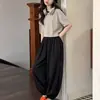 2026 Nuevo Estilo Pantalones Casuales Holgados de Verano para Niñas, Negros, Repelentes de Mosquitos, Protección Solar, Pantalones Linterna, Pantalones Largos