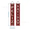 Temu Gran Venta Serie de Banderas Dobles Navideñas Impresión de Alta Definición Papá Noel Muñeco de Nieve Banderín Decorativo para Pasillo