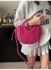 Bolsa de Palha Trançada Design Tendência de Primavera Transfronteiriça 2026 Nova Moda Popular Bolsa Transversal Versátil Elegante Bolsa de Ombro Feminina