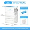 Saco de armazenamento de acabamento de roupas tipo sucção de ponto de fábrica, saco de compressão a vácuo transparente, saco de armazenamento de edredom