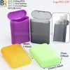 Caja de plástico para bastoncillos de algodón caja cosmética de PP rejilla simple doble caja de embalaje para bastoncillos de algodón de lápiz labial caja de almacenamiento para desmaquillante