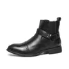 Botas Chelsea para Hombre Tallas Grandes Transfronterizas Estilo Británico Moderno Retro Aumentadoras de Altura Casual de Negocios Botas de Piel de Caña Alta Botas para Hombre